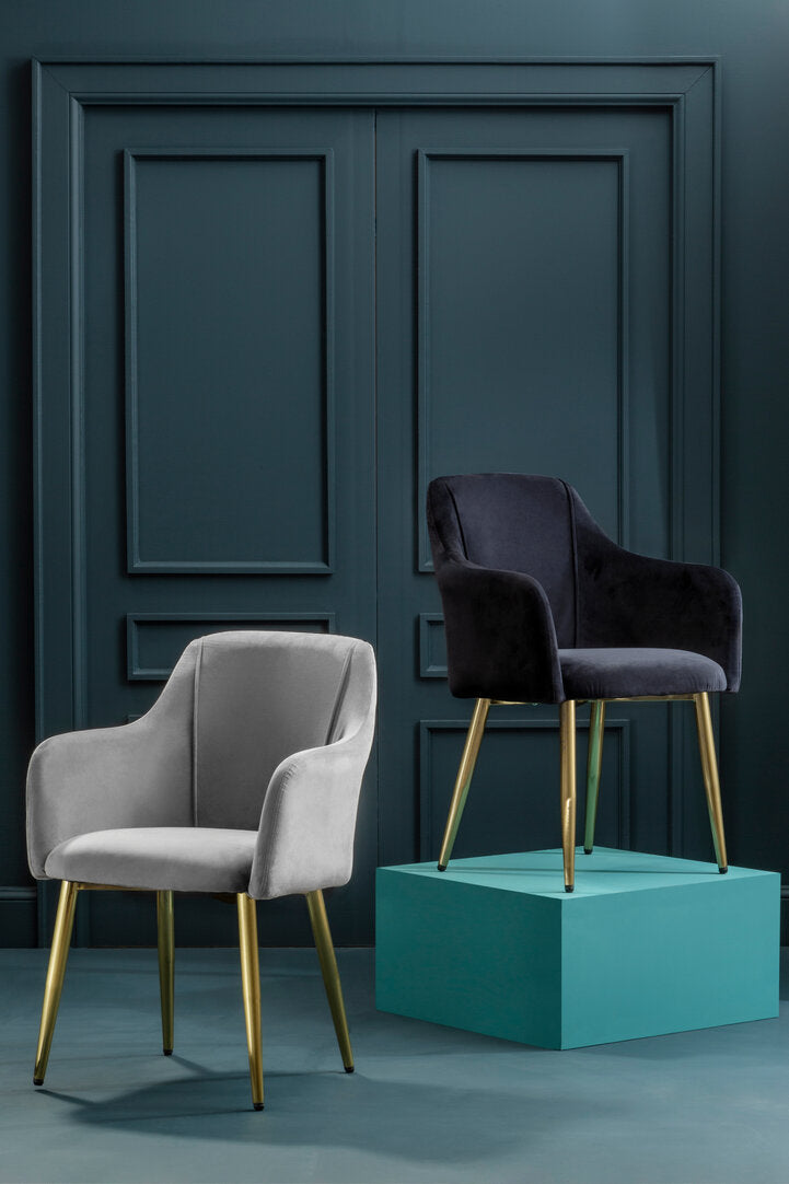 Granada Grey Velvet Dining Chair