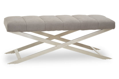 Richmond Grey Bench With Cross Base