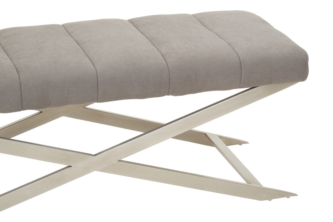 Richmond Grey Bench With Cross Base