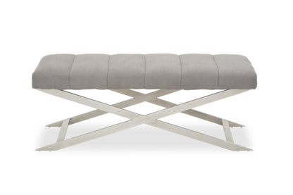 Richmond Grey Bench With Cross Base