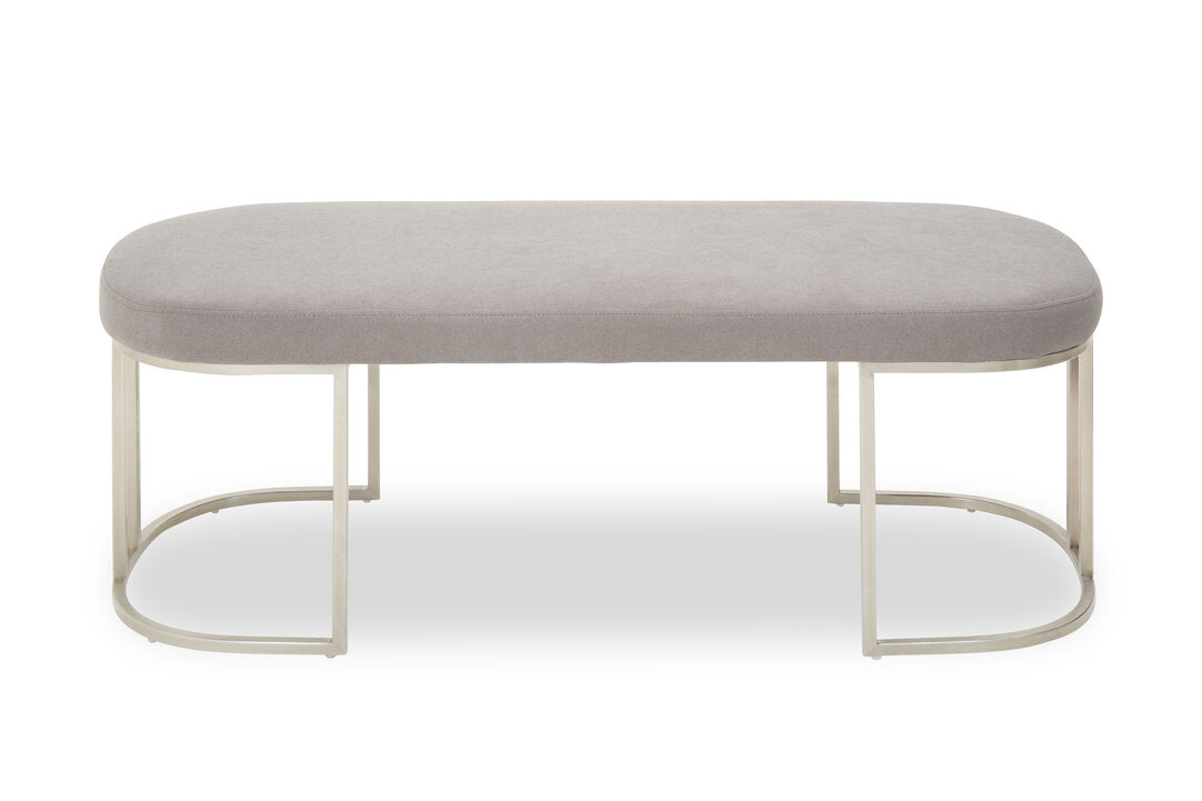 Richmond Grey Bench With Curved Base