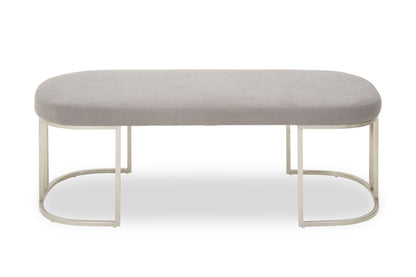 Richmond Grey Bench With Curved Base