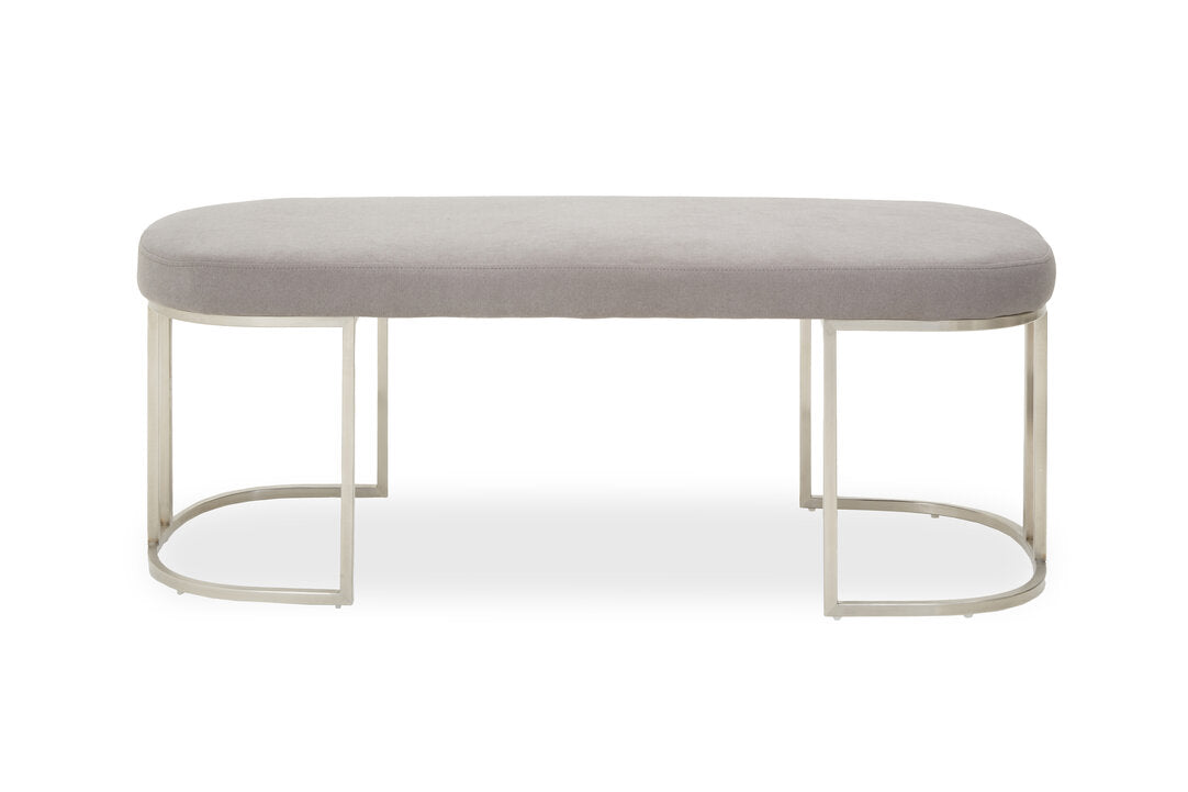 Richmond Grey Bench With Curved Base