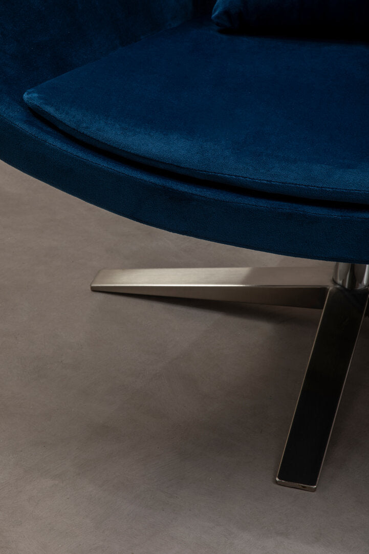 Savoy Navy Velvet Armchair