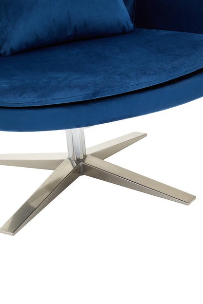 Savoy Navy Velvet Armchair