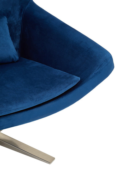 Savoy Navy Velvet Armchair