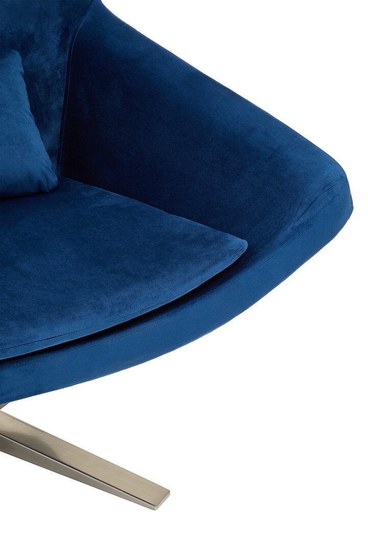 Savoy Navy Velvet Armchair