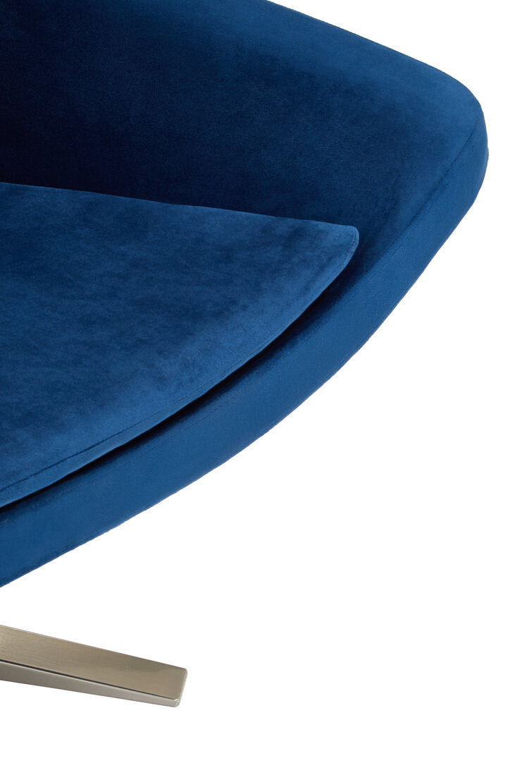 Savoy Navy Velvet Armchair