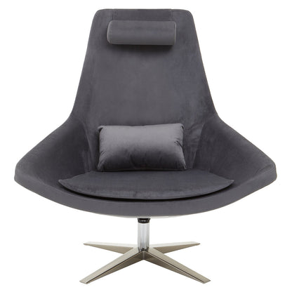 Savoy Grey Velvet Armchair