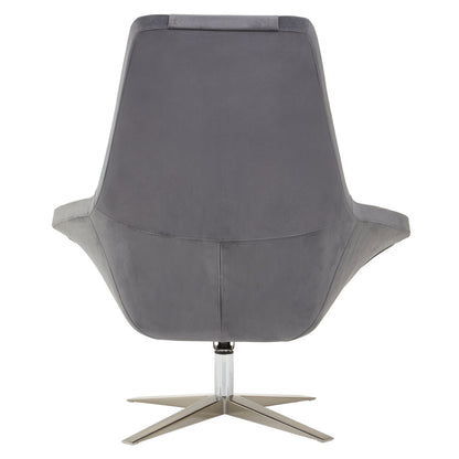 Savoy Grey Velvet Armchair