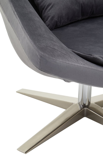Savoy Grey Velvet Armchair