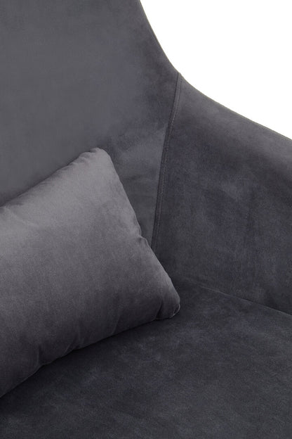 Savoy Grey Velvet Armchair