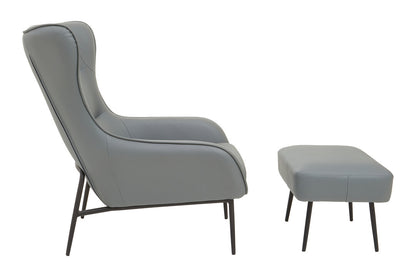 Verona Grey Armchair And Footstool