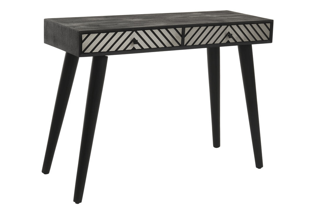 Cordoba Black and White Two Drawer Console Table