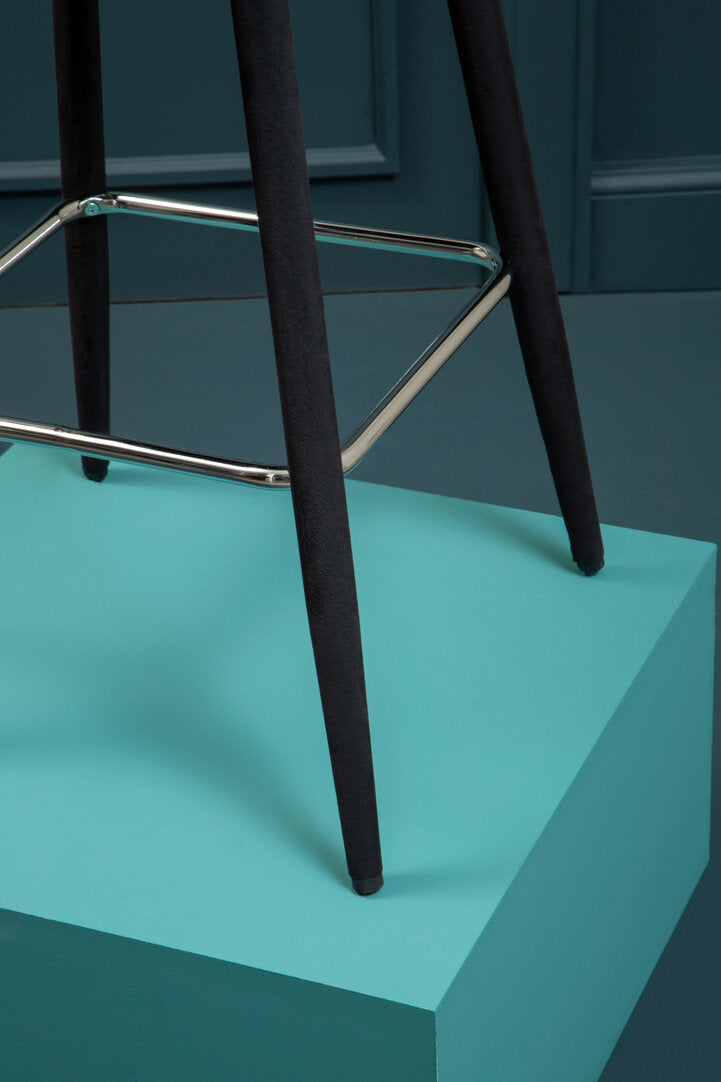 Florence Black Velvet Bar Chair