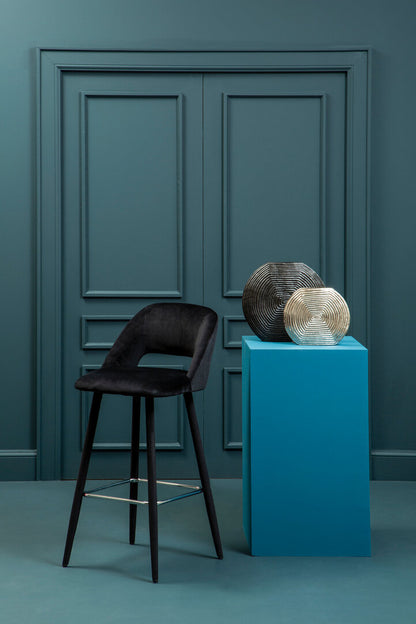 Florence Black Velvet Bar Chair