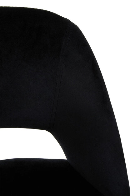 Florence Velvet Bar Chair Black 