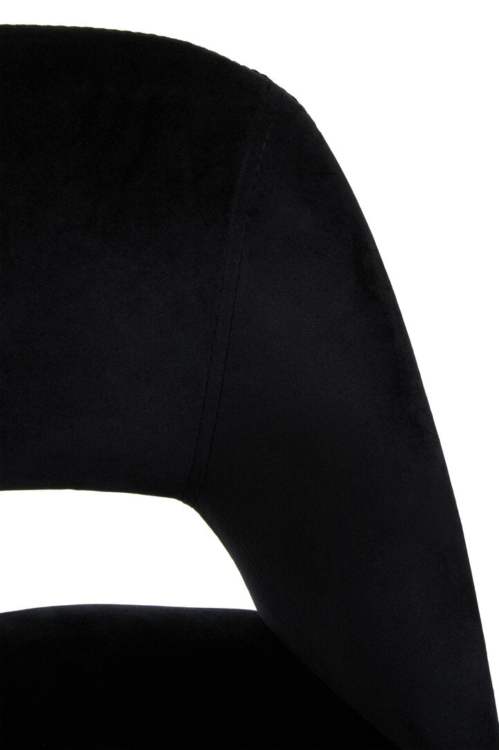 Florence Velvet Bar Chair Black 