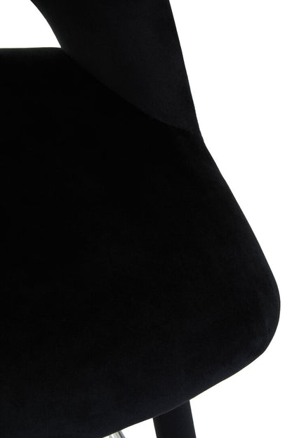 Florence Black Velvet Bar Chair