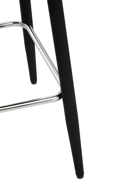 Florence Black Velvet Bar Chair