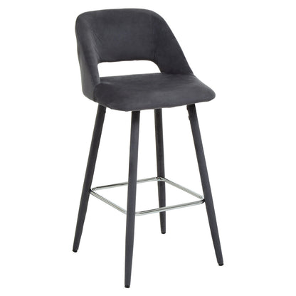Florence Grey Velvet Bar Chair