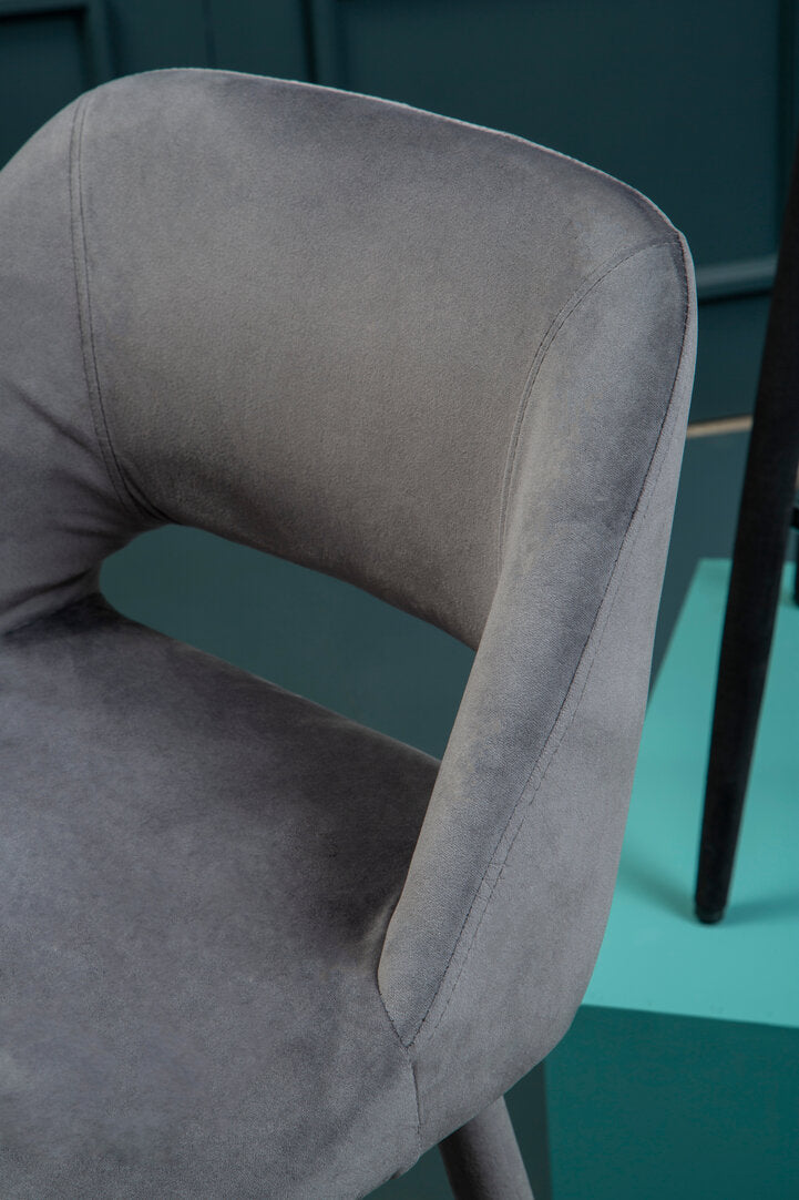 Florence Grey Velvet Bar Chair