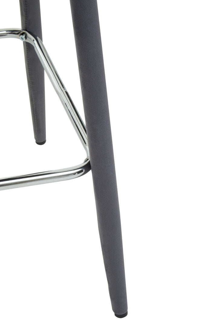 Florence Grey Velvet Bar Chair