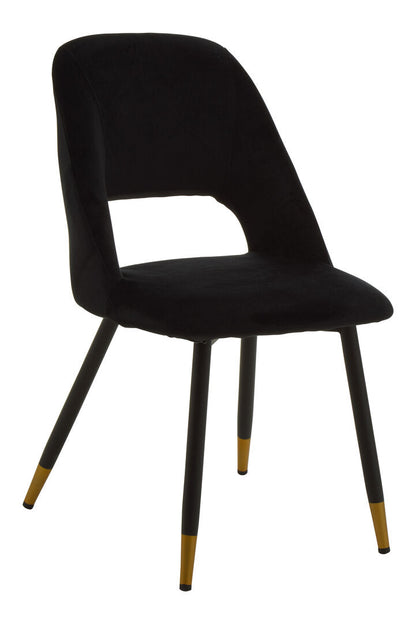 Florence Velvet Dining Chair Black 