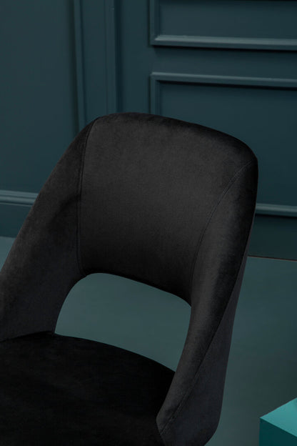 Florence Black Velvet Dining Chair