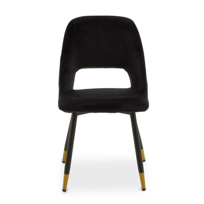 Florence Velvet Dining Chair Black 