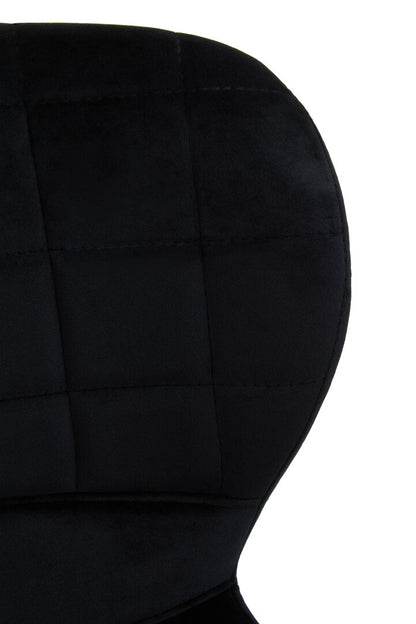 Amalfi Black Velvet Bar Chair