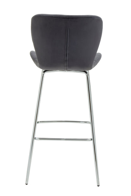 Amalfi Grey Velvet Bar Chair