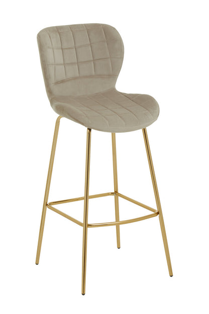 Amalfi Mink Velvet Bar Chair