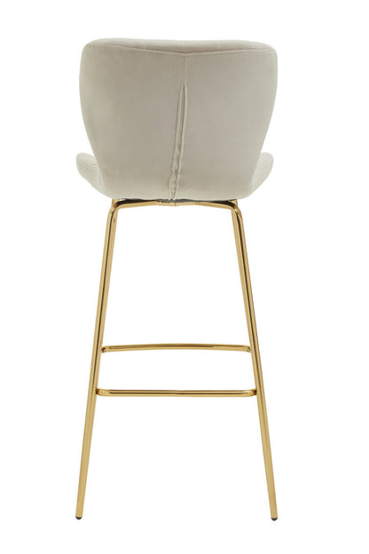 Amalfi Mink Velvet Bar Chair