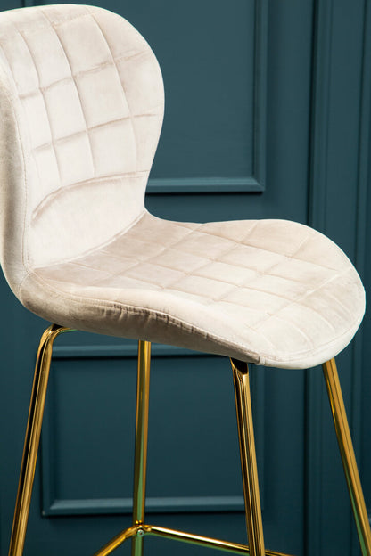 Amalfi Mink Velvet Bar Chair