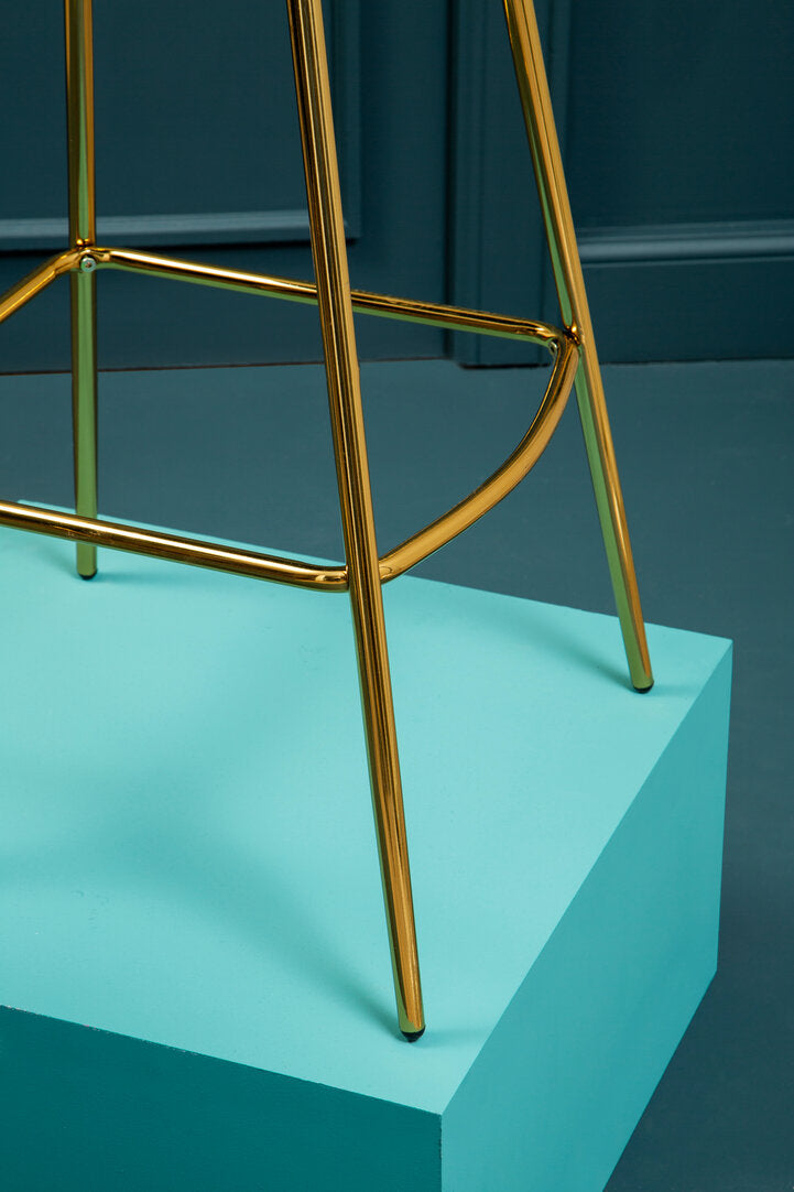 Amalfi Mink Velvet Bar Chair