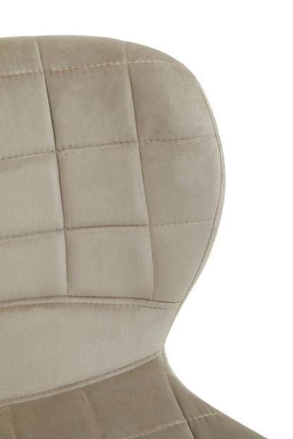 Amalfi Mink Velvet Bar Chair