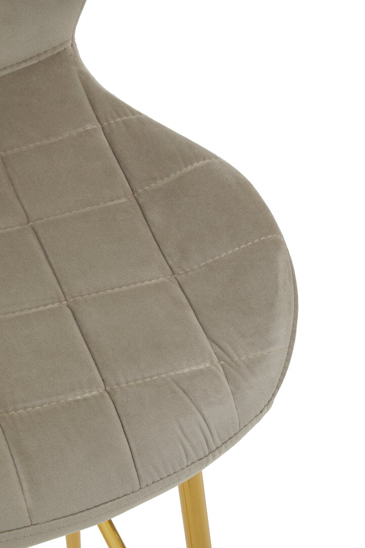 Amalfi Mink Velvet Bar Chair