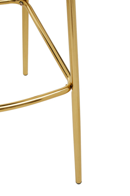 Amalfi Mink Velvet Bar Chair