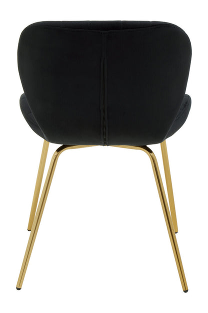 Amalfi Black Velvet Dining Chair