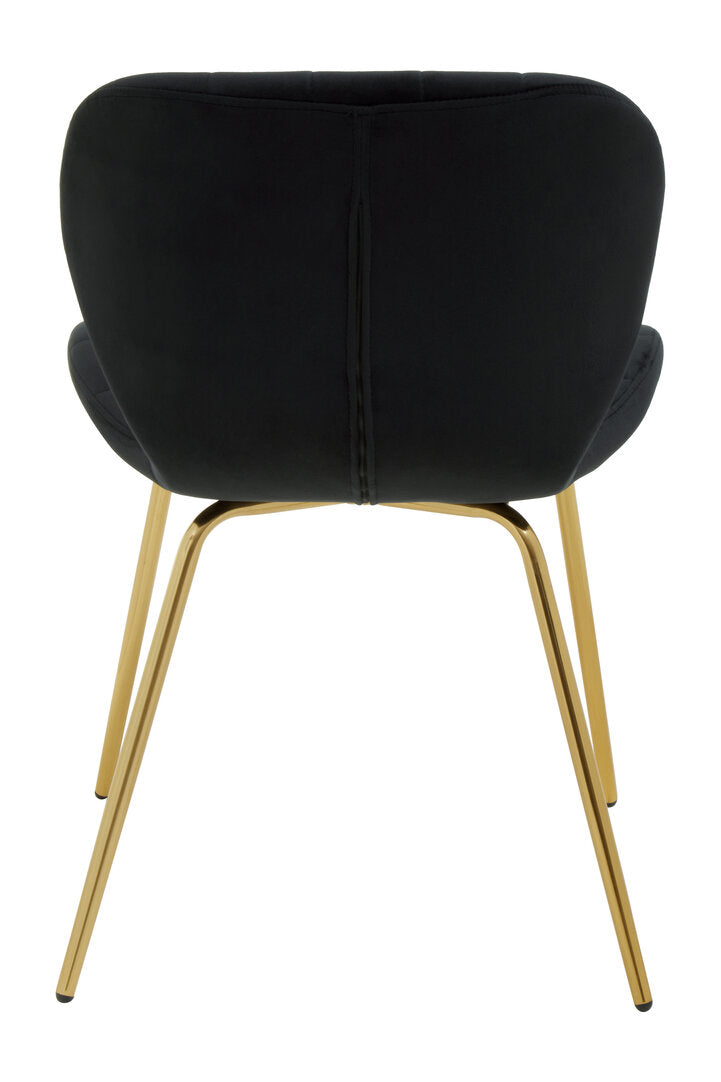 Amalfi Black Velvet Dining Chair