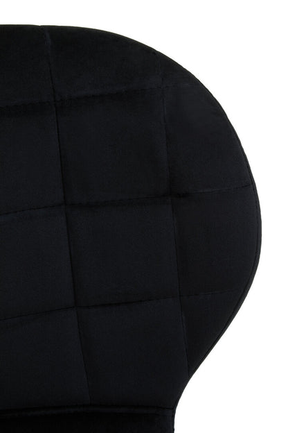 Amalfi Black Velvet Dining Chair