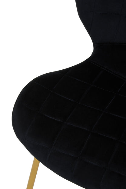Amalfi Black Velvet Dining Chair