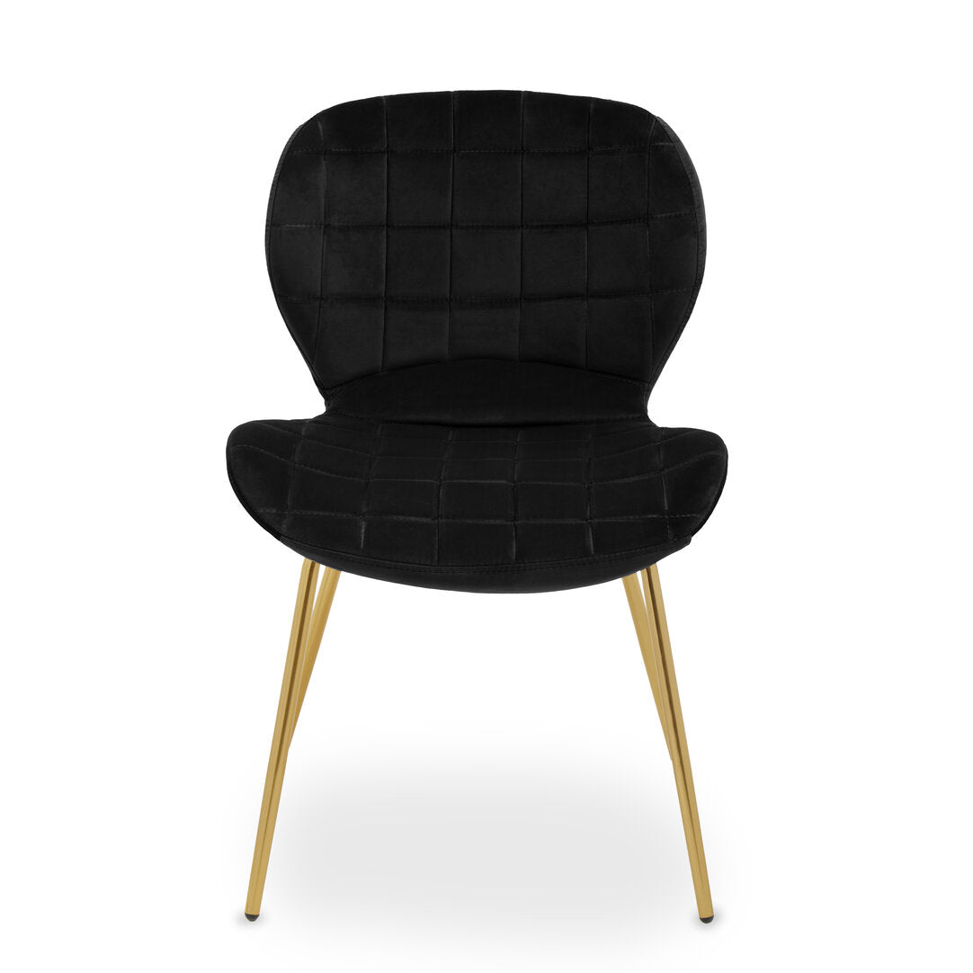 Amalfi Black Velvet Dining Chair