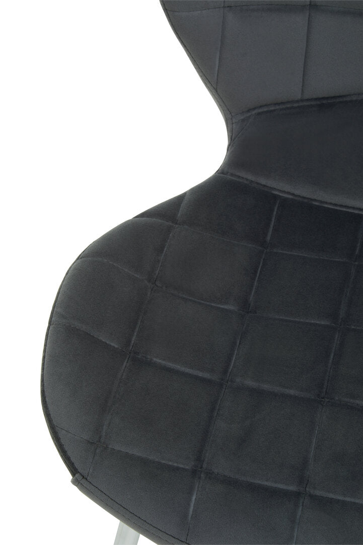 Amalfi Grey Velvet Dining Chair