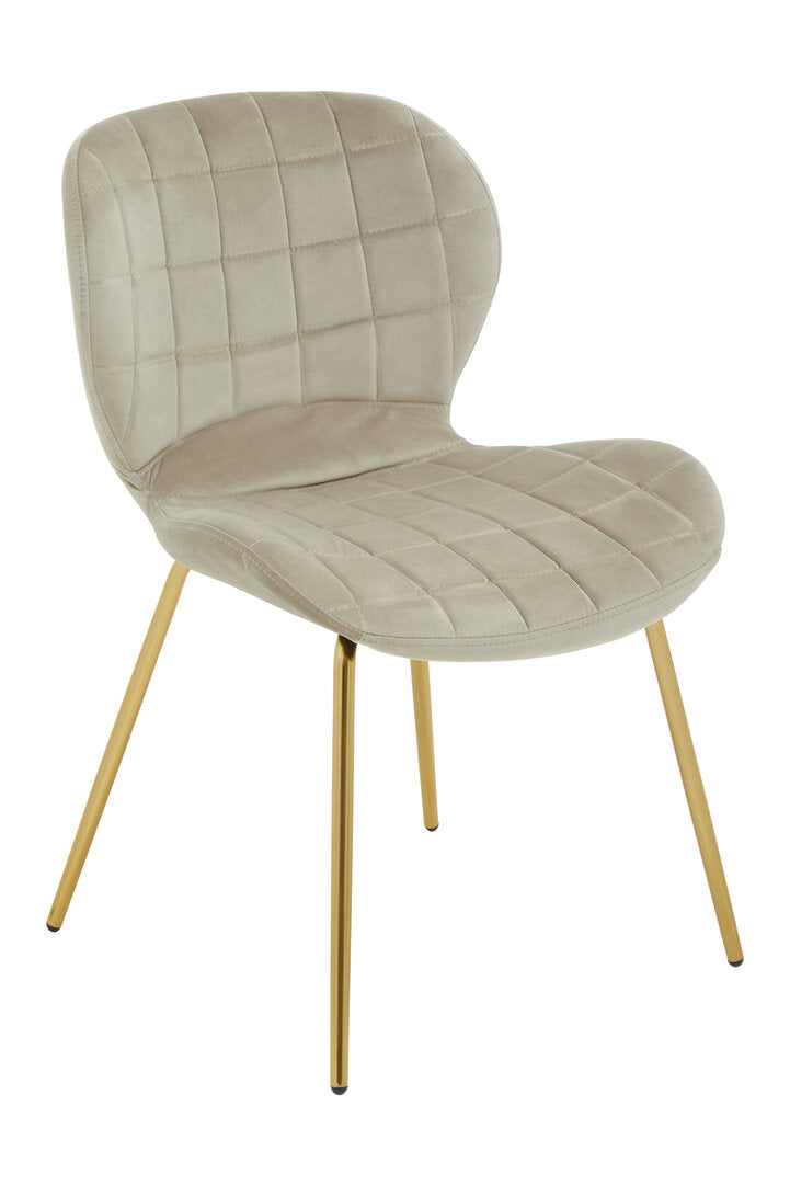 Amalfi Mink Velvet Dining Chair