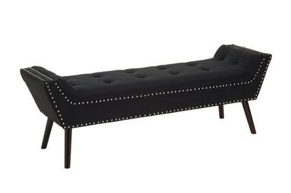 Cannes Black Fabric Bench