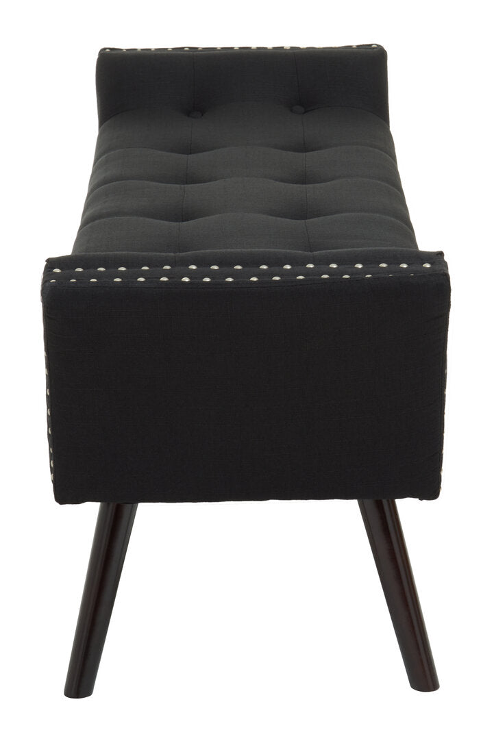 Cannes Black Fabric Bench