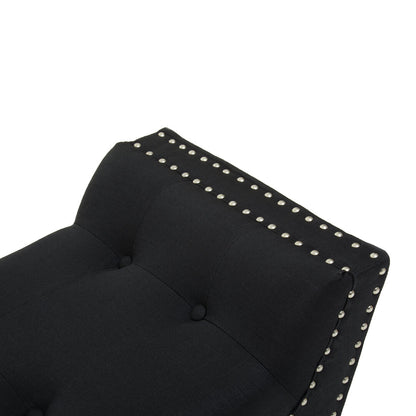 Cannes Black Fabric Bench