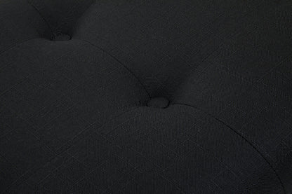 Cannes Black Fabric Bench